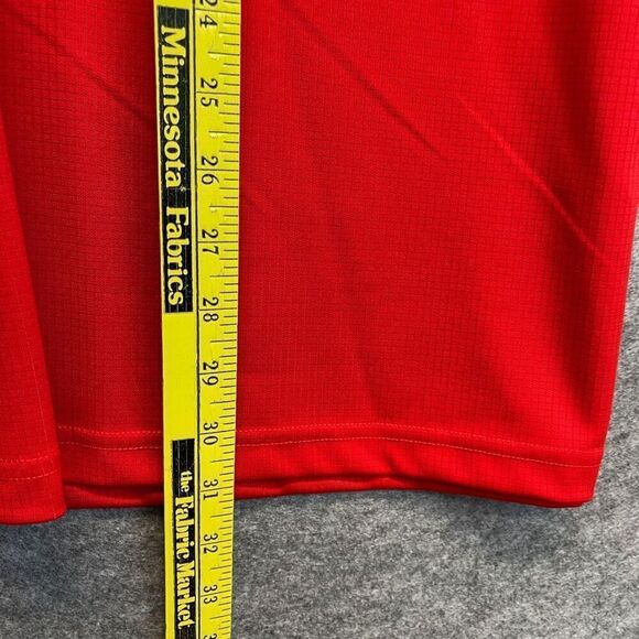 IZOD Golf Shirt Men's Large Red Textured Short Sleeve Three Button Performance - Picture 9 of 14